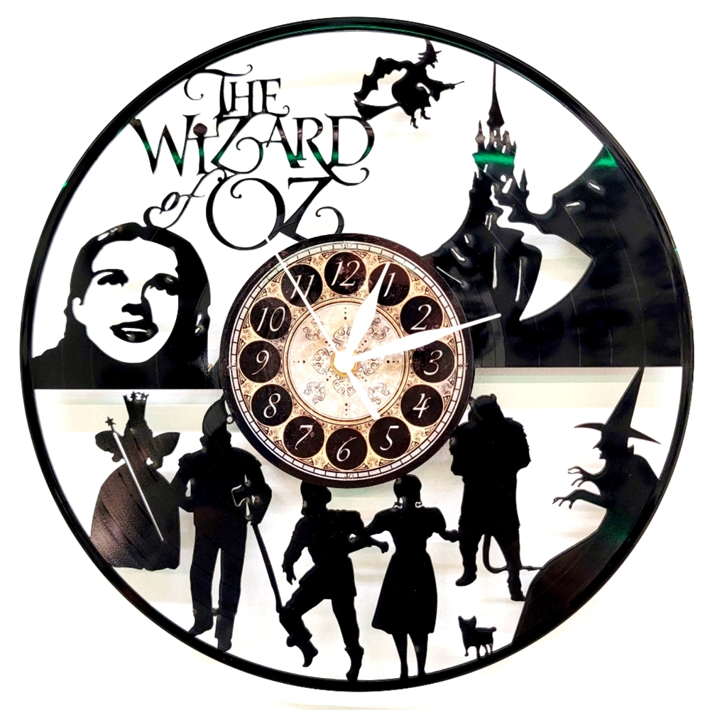 THE WIZARD OF OZ vinyl record clock |  wall art decor gift for office or mancave